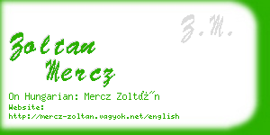 zoltan mercz business card